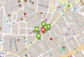 Ubicación superpuesta en la esquina